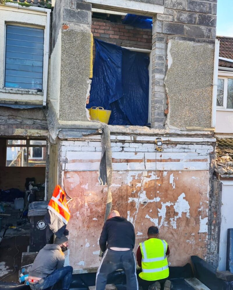 Team in action — coordinating seamlessly to keep the project moving 4 men at work