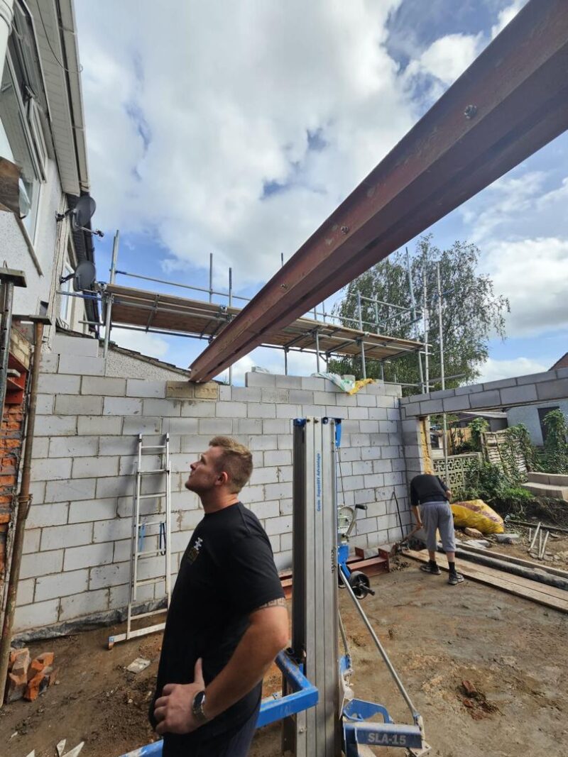 Team in action — coordinating seamlessly to keep the project moving 18 men at work