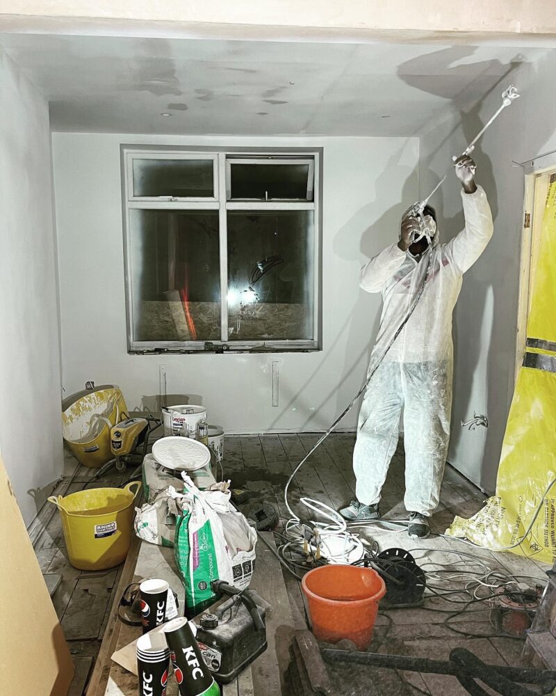 Team in action — coordinating seamlessly to keep the project moving 11 men at work